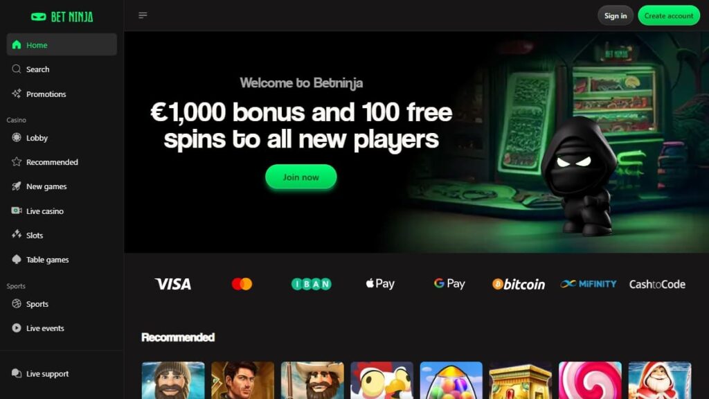 homepage van legale online bookmaker van betninja